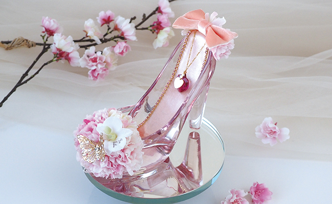 シンデレラのガラスの靴　桜ピンク