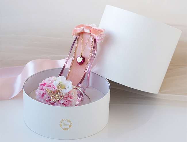 シンデレラのガラスの靴　桜ピンク