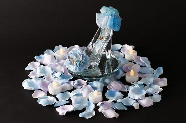 プロポーズ用ギフトシンデレラのガラスの靴プリンセスブルー
